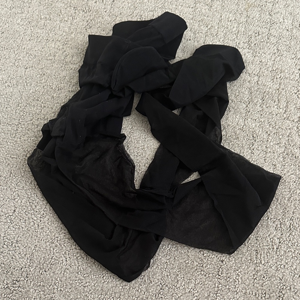 Very well-worn black nylons